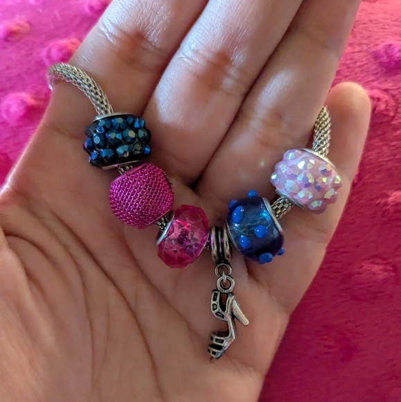 Colorful Beaded Charm Bracelet - Picture 2 of 3